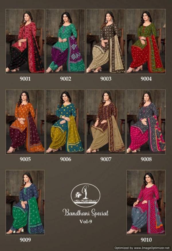 Miss World Bandhani Special Vol 9 Cotton Printed Dress Material